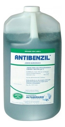 Jabón Quirurgico Antibenzil 3.850 Litros Desinfectante