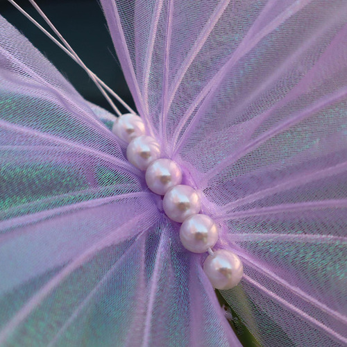 Mariposa Artificial De Hilo De Seda, Malla De Violeta