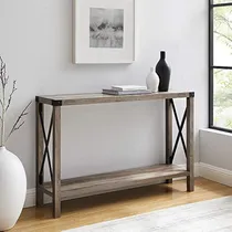 Comprar Walker Edison Sedalia Modern Farmhouse Metal X Mesa De Entra