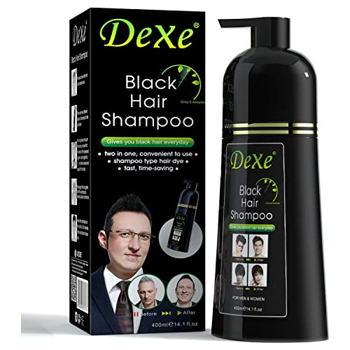 Supguder Cabello Negro Dye Shampoo-400ml Dexe Instant Zj4ya