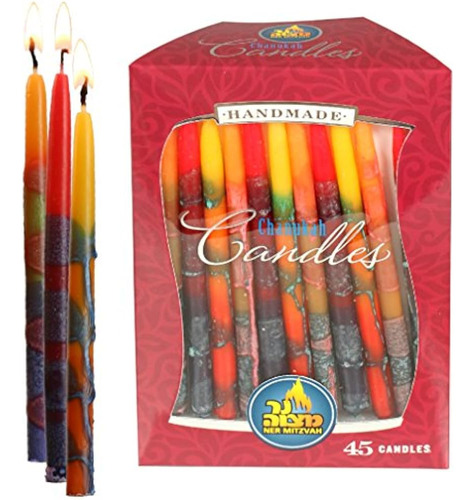 45 Velas De Hanukkah Hechas A Mano Por Ner Mitzvah 14 Cm