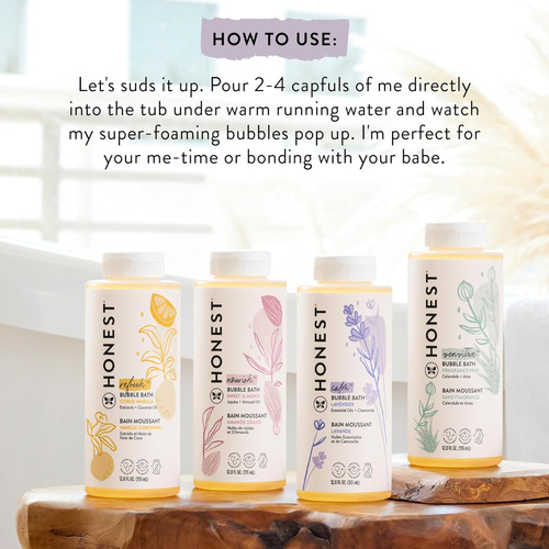 The Honest Company Jabón Para Bebés Bubble Bath Calm 355 Ml