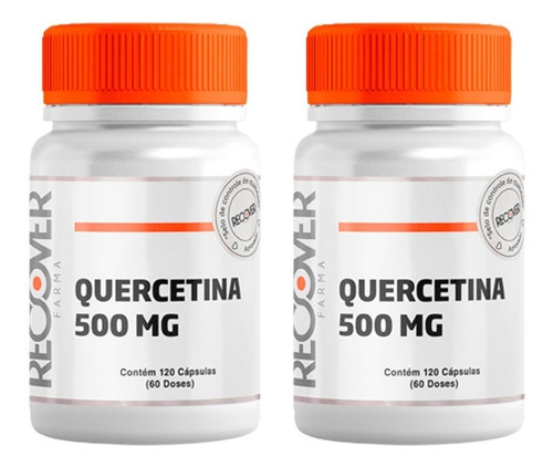 2x Quercetina 500mg - 120 Cápsulas (60 Doses) 