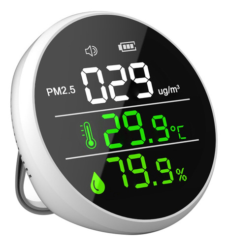 Detector Portátil Pm2.5, Sensor De Calidad Del Aire, Blanco,