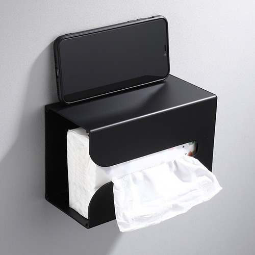 Soporte De Caja De Pañuelos Negro Soporte Montaje En Pared