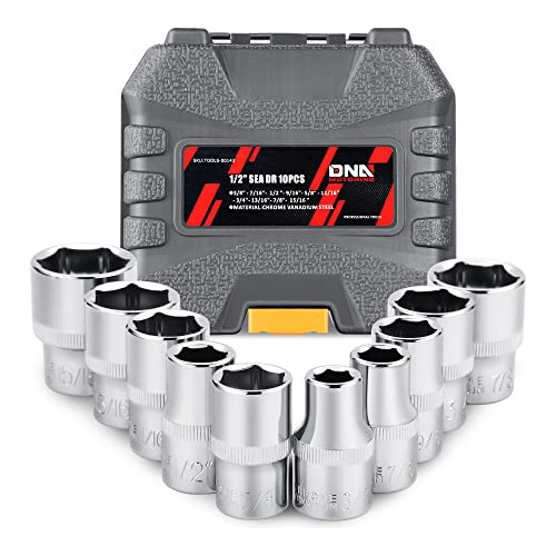 Dna Motoring Tools-00143 Juego De 10 Llaves De Vaso De Impac