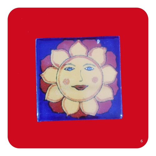 Imagen 6 de 9 de 100 Azulejos De Cerámica Tipo Talavera 5x5 Cm Confeti