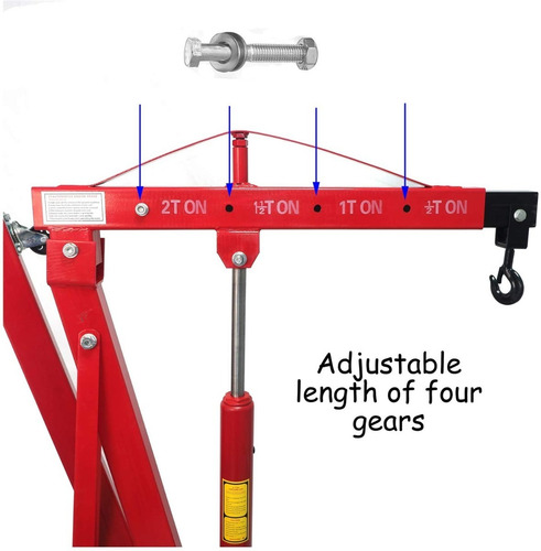 Imagen 6 de 8 de Gato Grua Para Motores Eleva Motor De 2 Tonelada