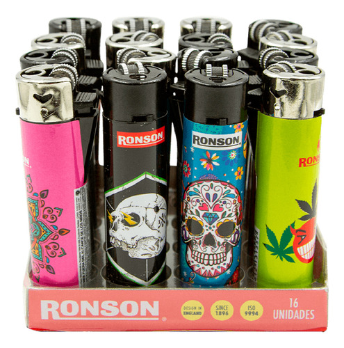 Pack Clipper Ronson Round 16 Unidades Surtido