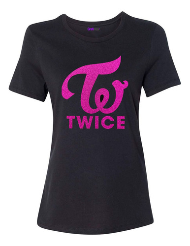 Polera Twice Banda K-pop Brillo Glitter Corea Mujer Grafimax