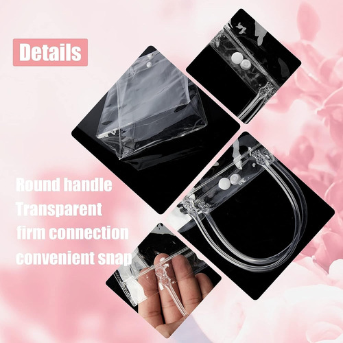 20 Bolsas De Regalo De Plástico Transparente Con Asa