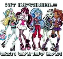 Comprar Kit Imprimible + Candy Bar Monster High Totalmente Editable
