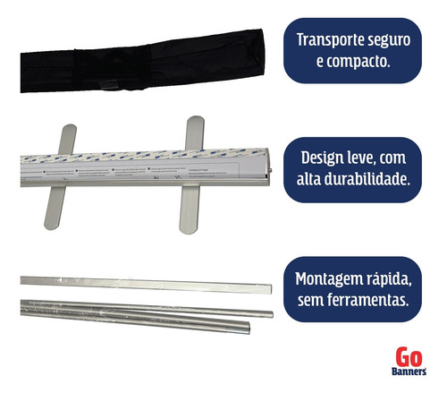 Porta Banner Roll-up 80x200 | Suporte Com Estrutura E Case
