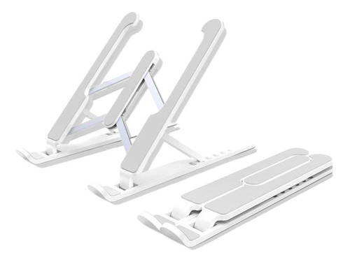 Soporte para portátil, base de escritorio, soporte de cama plegable, color ABS, blanco