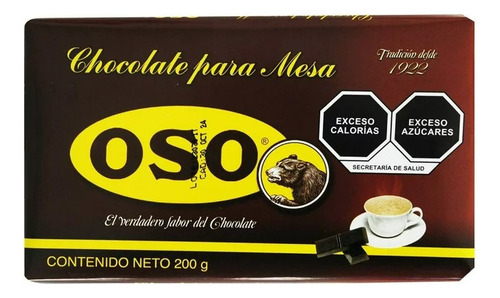 6 Pzas Chocolate Para Mesa Oso 200 G