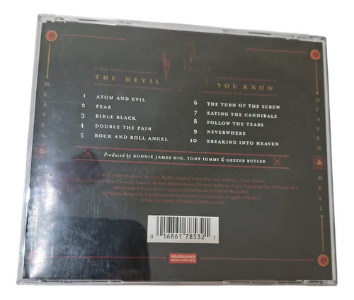 Heaven And Hell The Devil You Know Cd Estándar