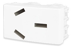Modulo Tomacorriente Bipolar Lateral 20a 250v Kalop X 5 Ud. Blanco