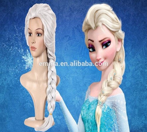 05 Peruca Elsa Frozen Cosplay Adulto, Infantil + Brinde