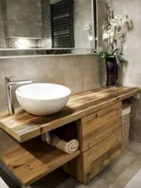 Comprar Muebles Para Bachas De Baño En Madera Rustica