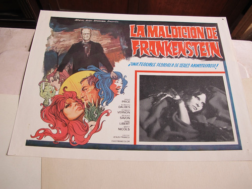 Cartel Cine La Maldicion De Frankestein Lobby Card (Usado)