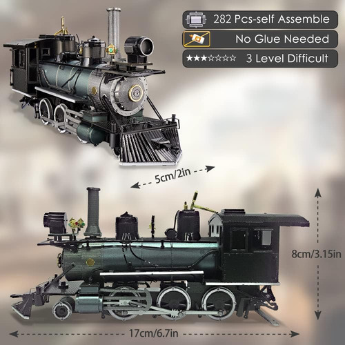 Piececool Rompecabezas 3d Para Adultos, Mogul Steam Engine S