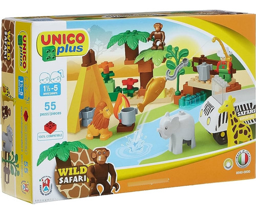 Wild Safari Bloques Unico Plus 8560 Compatible Lego Duplo