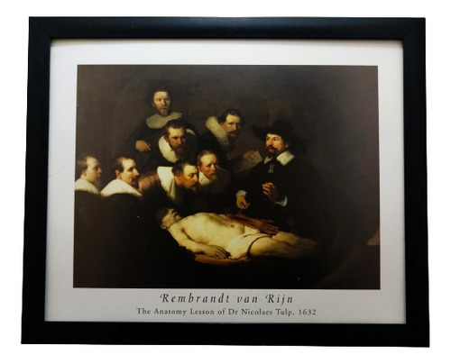 Rembrandt _ Lección De Anatomía _ Enmarcado 55 X 45 Cms