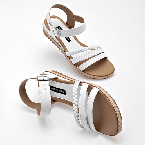 Huarache Casual Dama Lambers & Sheeps 473 Bco 2-6 *132376 S8