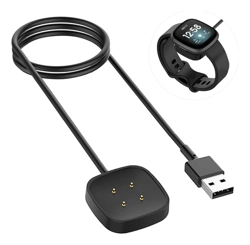 Cargador Para Fitbit Versa 4 / Versa 3, Cable De Carga Usb D