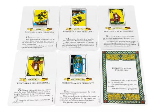 Cartas de tarô Previsão da sorte Cartas de baralho, com guia para