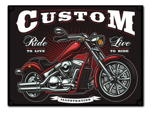 #894 - Cuadro Vintage - Custom Shop Moto Poster No Chapa