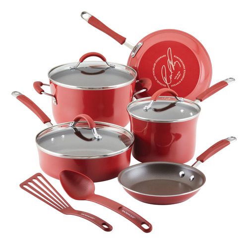 Set 10 Utensilios De Cocina Antiadherentes Rachael Ray