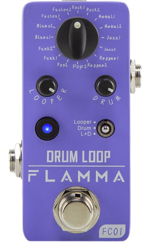 Flamma Drum Loop Fc01 Pedal Máquina De Ritmos + Looper