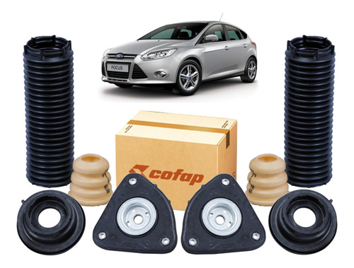 2 Kit Batente Coifa Dianteiro Focus 2014 A 2019 C Coxim Rol