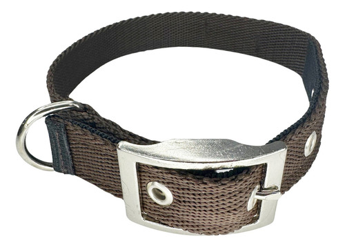 Collar Para Perros Natcan Tipo Hamilton Hebilla Reforzada Color Marrón Tamaño del collar S