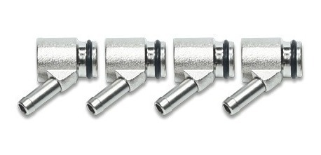 Kit 4 Adaptadores De Bico Rampa Flauta Gnv 1 Oring Curto 6mm