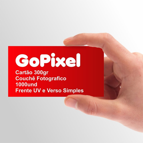 Imagem 1 de 1 de Cartão De Visita Fotográfico 300g Frente/verso 1000und
