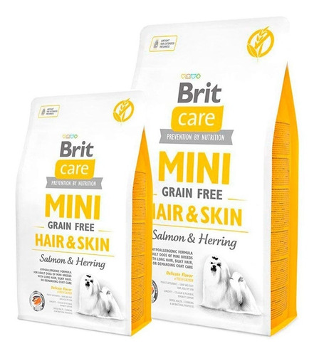 Brit Care Mini Hair & Skin 2kg Gf. Razas Mascotas