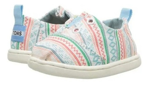 Zapatilla Zapato Niña Toms Tiny - Multi Ethnic Tribal