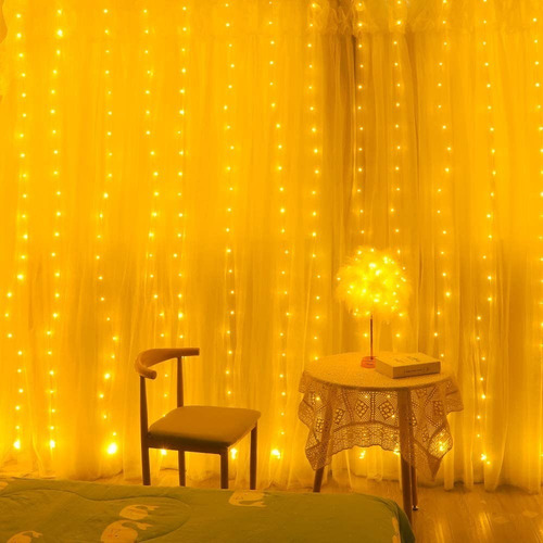 Cortinas Decorativas Luz Led Control Remoto 3x3m 300 Leds