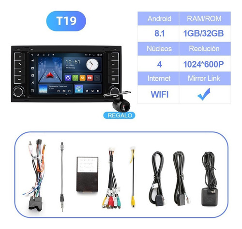 Estéreo Cámara For Vw Touareg Transporter T5 Multivan Gps