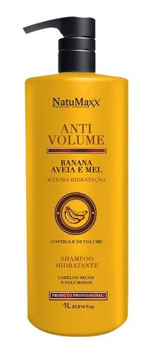 Shampoo Hidratante Antivolume Banana Aveia E Mel Natumaxx 1l