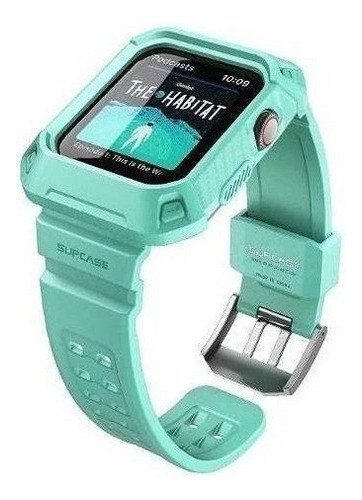 Capa + Pulseira Supcase Para Apple Watch 45mm Mintgreen Cor Verde Largura 44 Mm