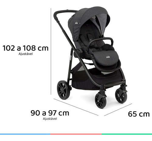 Carrinho Bebe 2em1 Até 15 Kg Reversível Versatrax E Joie