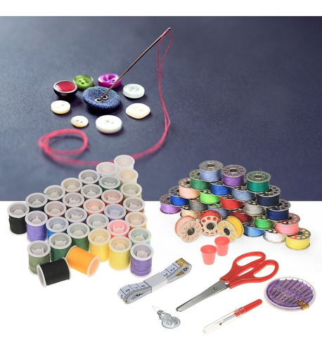 Imagem 2 de 5 de 100 Pçs / Set Acessórios De Costura Suprimentos Estojo Cores