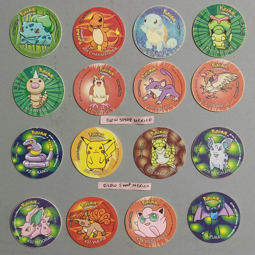 Colección Tazos Variantes Pokémon 1 México Sabritas México