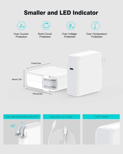 Cargador Szpower Usb C 96w Para Macbook Air 13 M3 A3113