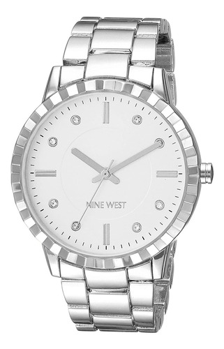 Reloj Mujer Nine Wes Nw/2283svs Cuarzo Pulso Plateado Just W