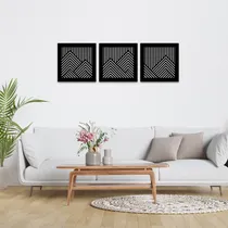 Comprar Cuadro Madera Calado Mdf Living Montañas Moderno Decorativo IMBACK Color Negro