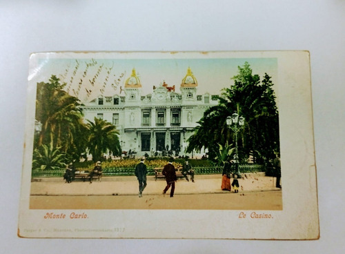 Tarjeta Postal Montecarlo Monaco 1928